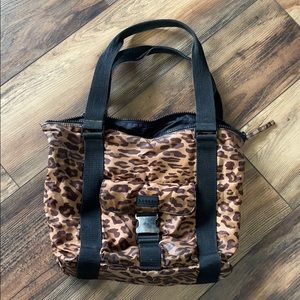 Leopard print over the shoulder bag